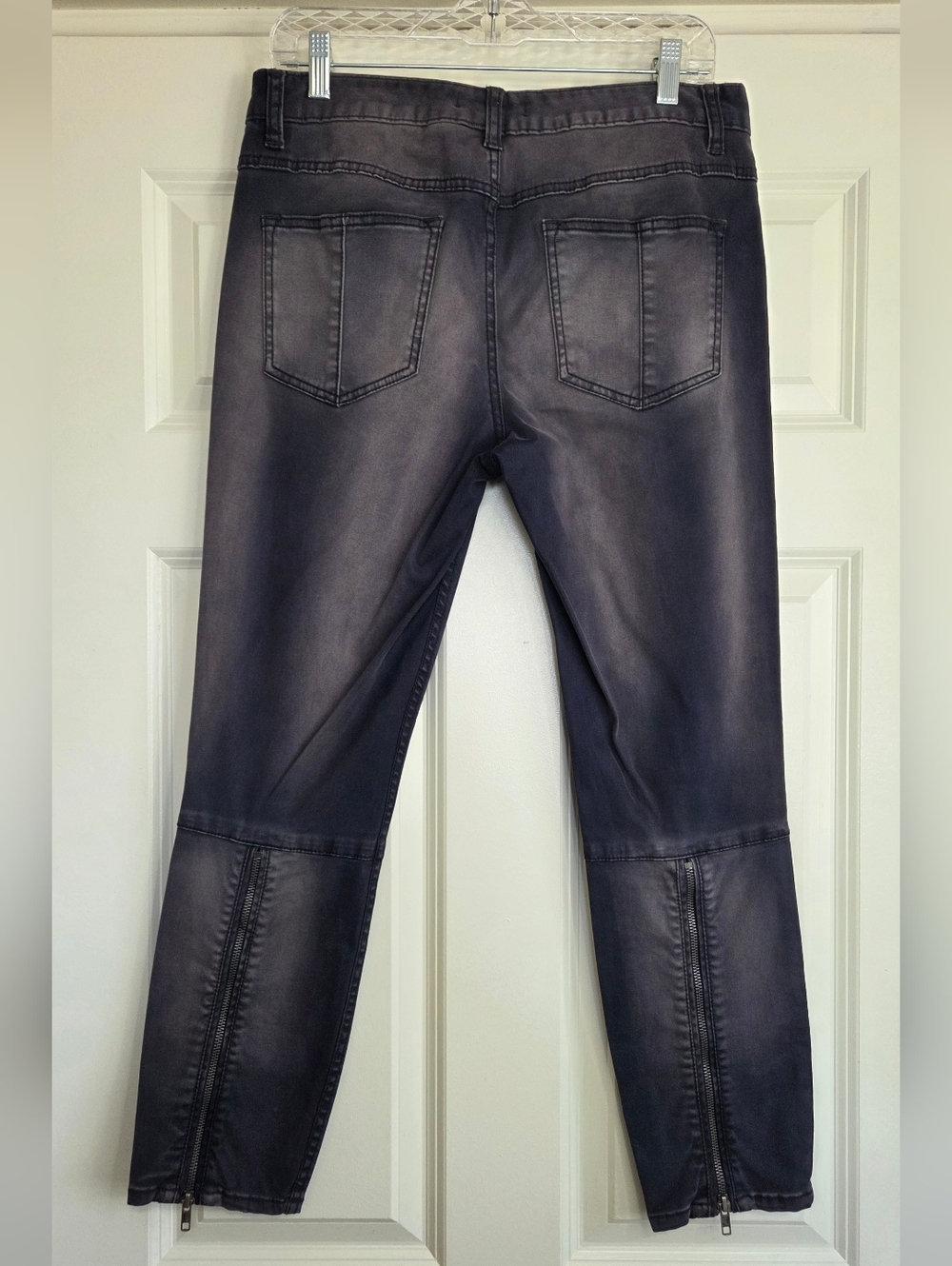 Free People 'Faded Purple' Moto Skinny Jeans - Size 30 - Picture 2 of 8